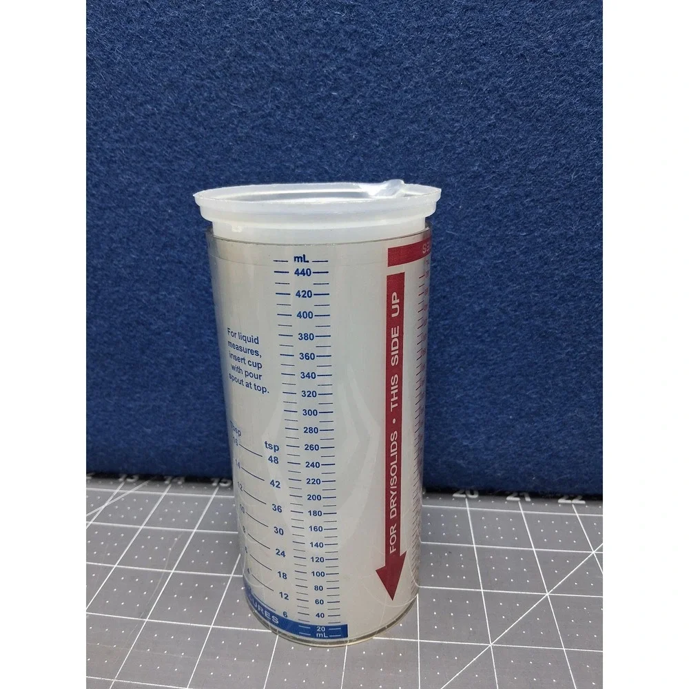Pampered Chef Measure All Cup Clear 2 Cup Adjustable Liquid Dry Measuring Tool